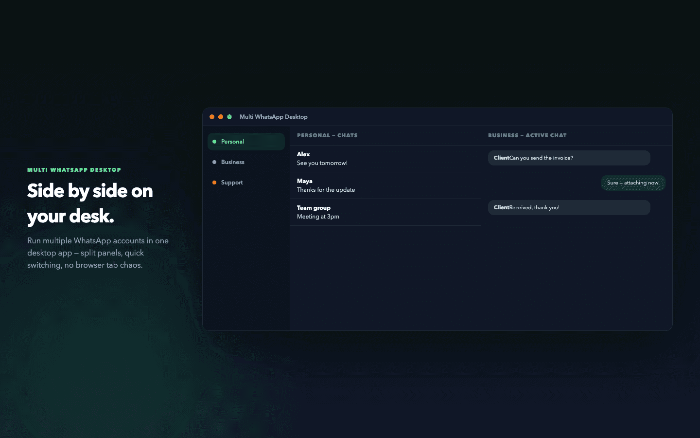 Multi WhatsApp Desktop